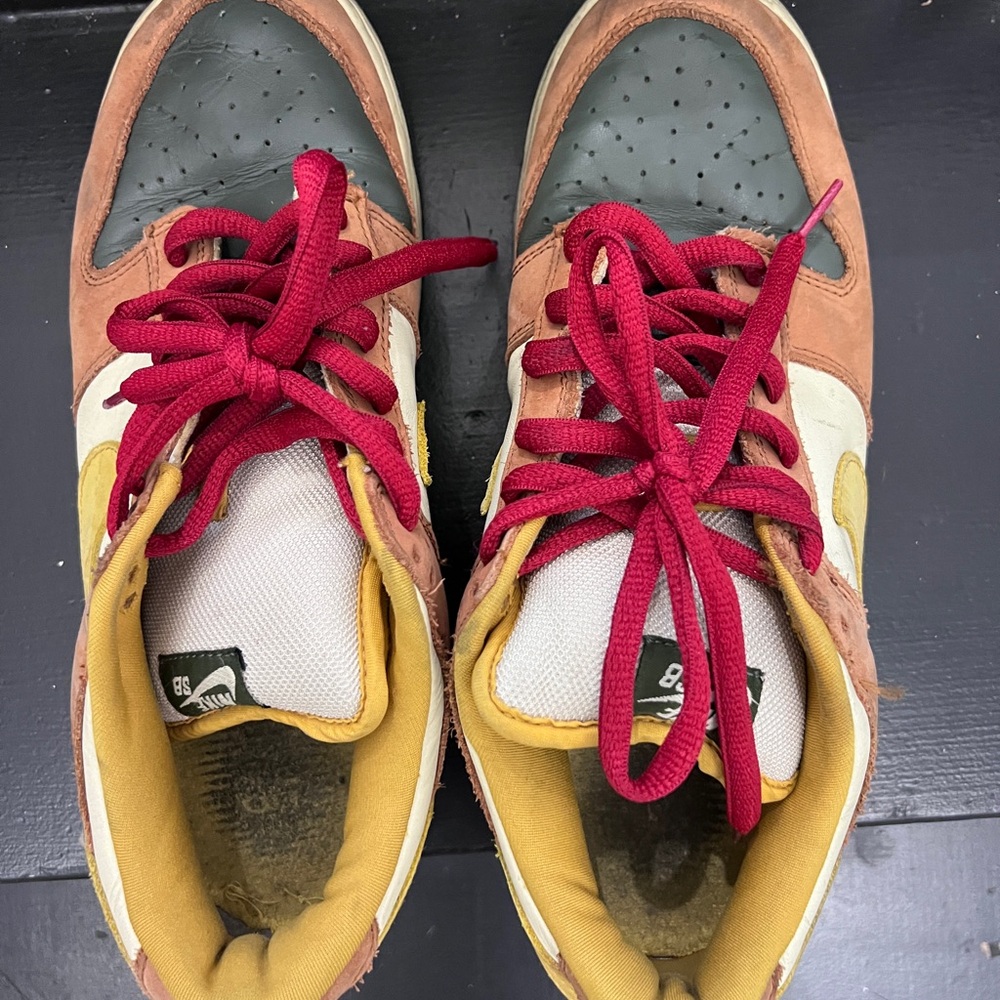 Nike Kids Sneakers in Red, Brown, and Gray